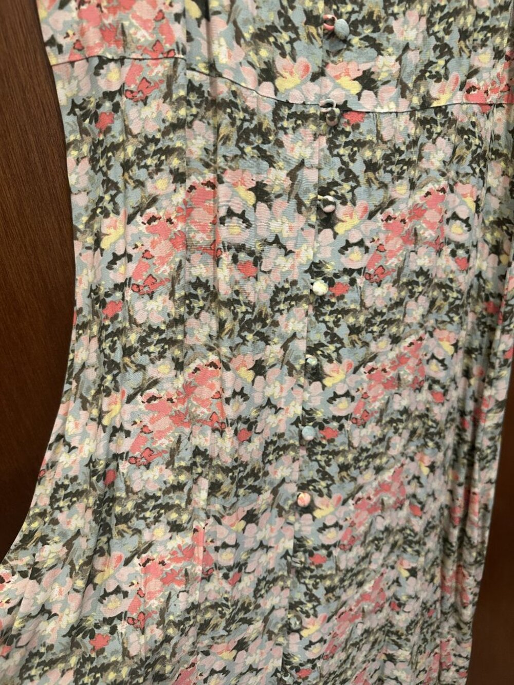 Floral Cap Sleeve Midi Dress – Sweetheart Neckline, A-Line – Romantic Spring/Sum - Picture 3 of 4